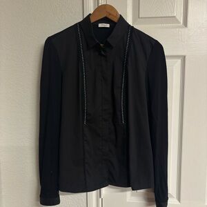 AKRIS PUNTO Eyelet Embroidery Patchwork Blouse Size‎ 10